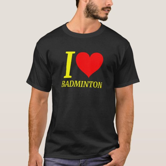 Cute I Love Badminton Player T-shirt (Voorkant)