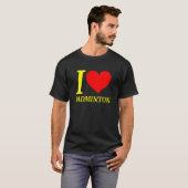 Cute I Love Badminton Player T-shirt (Voorkant volledig)