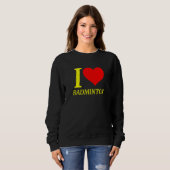 Cute I Love Badminton Player Trui (Voorkant volledig)