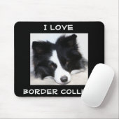 Cute I Love Border Collies Puppy Dog Mousepad Muismat (Met muis)