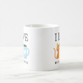 Cute I Love Cats and Coffee White Koffiemok (Center)