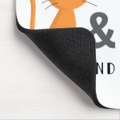 Cute I Love Cats and Coffee White Muismat (Hoek)