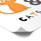 Cute I Love Cats and Coffee White Poster (Hoek)