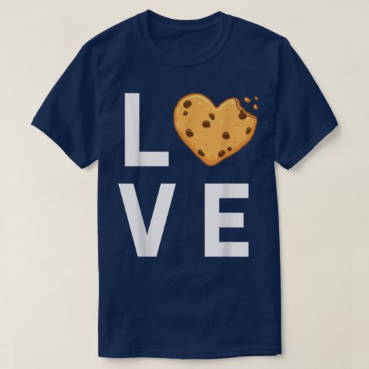 Cute I Love Chocolate Chip Cookies T-shirt (Design voorkant)