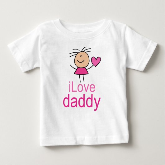 Cute I Love Dad T-shirt (Voorkant)