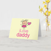 Cute I Love Dad T-shirt Kaart