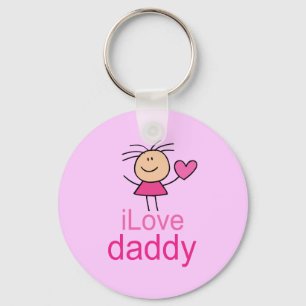 Cute I Love Dad T-shirt Sleutelhanger