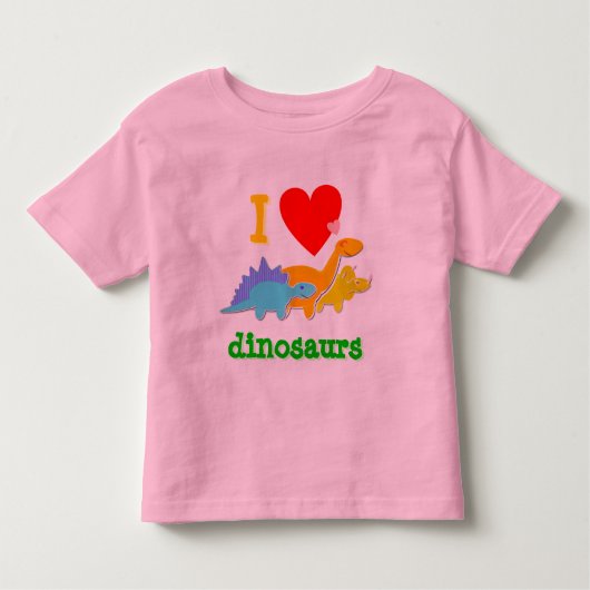 Cute I love Dinosaurs T-Shirt (Voorkant)