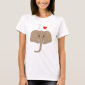 Cute I love elephant day T-Shirt (Voorkant)