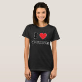 Cute I Love Heart Pantyhose T-shirt (Voorkant volledig)