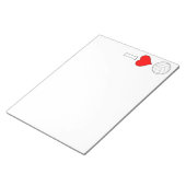 Cute I Love/Heart Volleyball Notitieblok (Schuin)