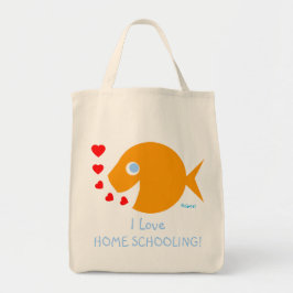 Cute I Love Homeschoice Teacher Book Bag Grote Tote Bag