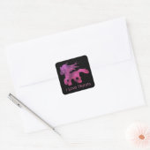Cute I Love Horses Vierkante Sticker (Envelop)