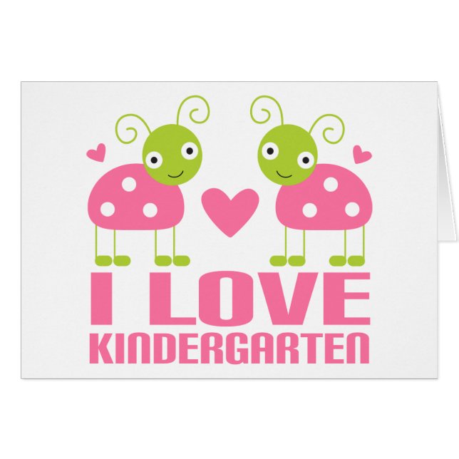 Cute I Love Kindergarten Ladybug Gift (Voorkant Horizontaal)