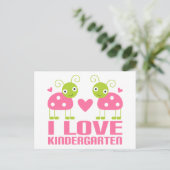 Cute I Love Kindergarten Ladybug Gift Briefkaart (Staand voorkant)