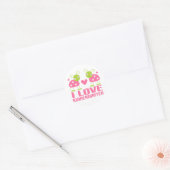 Cute I Love Kindergarten Ladybug Gift Ronde Sticker (Envelop)