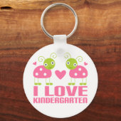 Cute I Love Kindergarten Ladybug Gift Sleutelhanger (Voorkant)