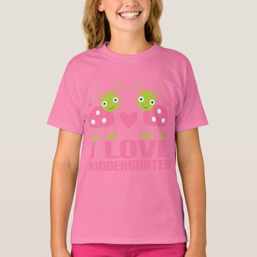 Cute I Love Kindergarten Ladybug Gift T-shirt (Voorkant)