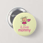 Cute I Love Mmammie T-shirt Ronde Button 5,7 Cm (Voorkant /achterkant)