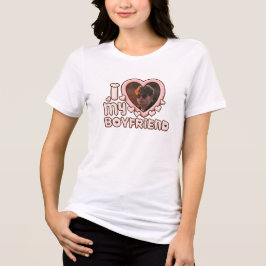 Cute I Love My Boyfriend Custom Tri-Blend Shirt