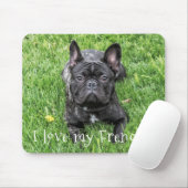 Cute " I Love My Frenchie " Franse Bulldog Photo Muismat (Met muis)