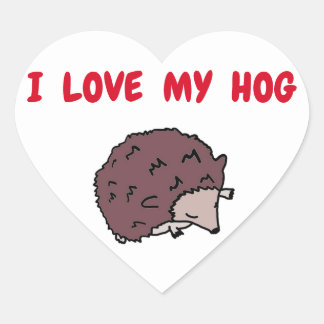 Cute I Love My Hog Hedgel Stickers