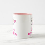 Cute I Love my Hubby T-shirt Tweekleurige Koffiemok (Center)