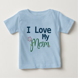 Cute I Love My Ma Baby Boy Blue T-Shirt