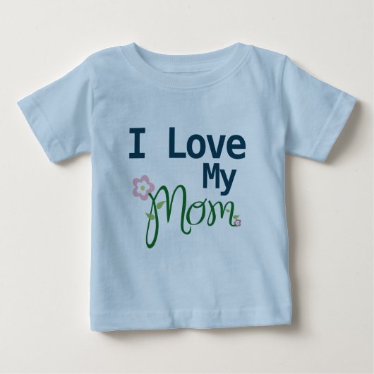 Cute I Love My Ma Baby Boy Blue T-Shirt (Voorkant)