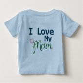 Cute I Love My Ma Baby Boy Blue T-Shirt (Achterkant)