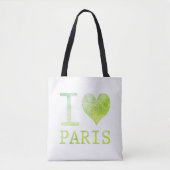 Cute I Love Paris Canvas tas (Voorkant)