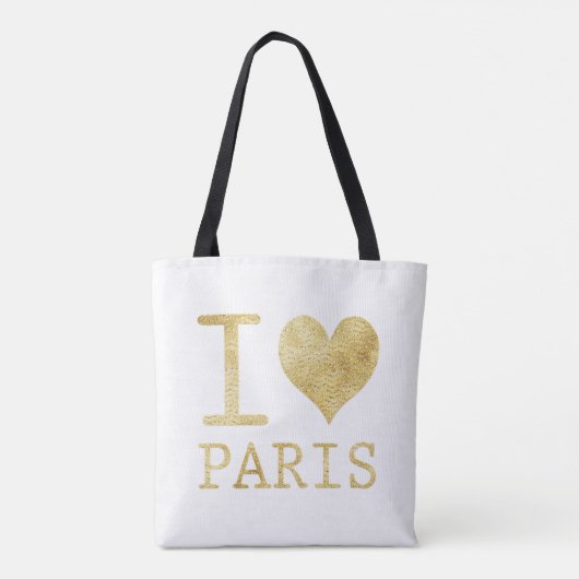 Cute I Love Paris Canvas tas (Achterkant)