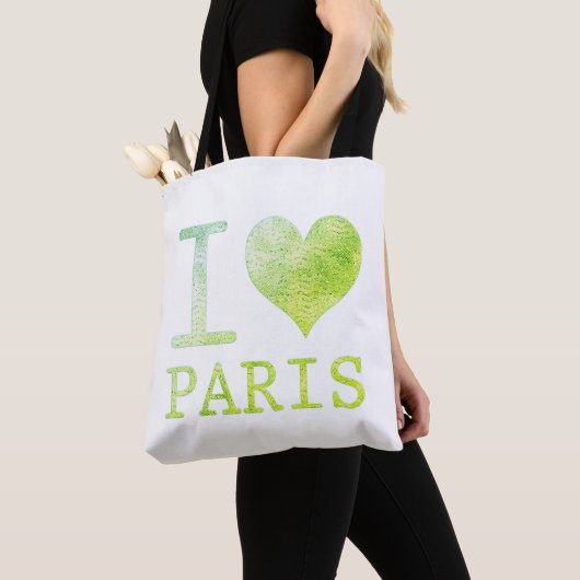 Cute I Love Paris Canvas tas (Dichtbij)