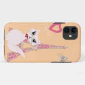 Cute I Love Paris cat Case-Mate iPhone Case (Achterkant (horizontaal))