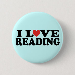 Cute I Love Reading Gift Ronde Button 5,7 Cm