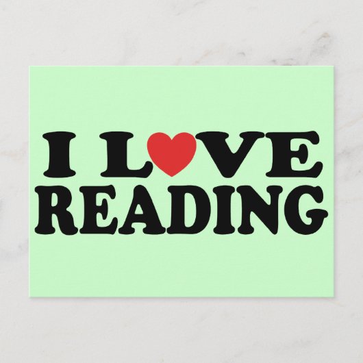 Cute I Love Reading T-shirt Briefkaart (Voorkant)