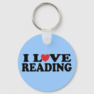 Cute I Love Reading T-shirt Sleutelhanger