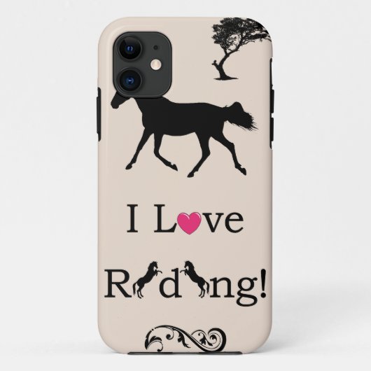 Cute I Love Riding. Equestrian iPhone 5 Hoesje (Achterkant)