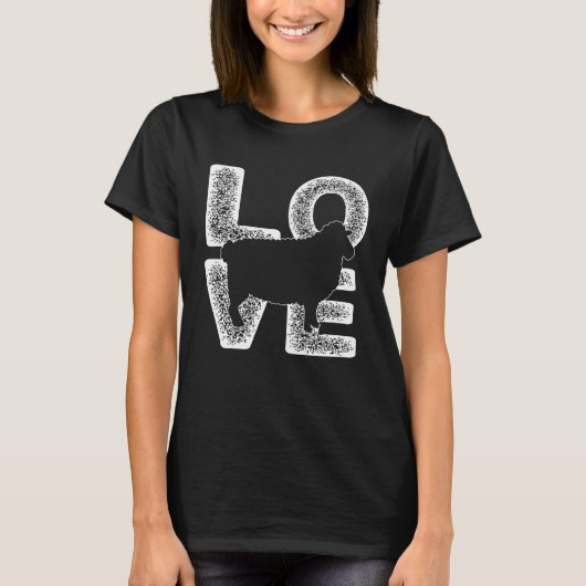 Cute I Love Sheep Theme Idea For Farm Animal T-shirt (Voorkant)
