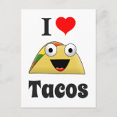 Cute I Love Tacos Briefkaart (Voorkant)