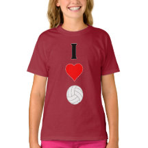 Cute I Love Volleyball Football-achtige Girls Jers