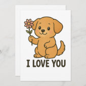 Cute I Love You  Feestdagenkaart (Voorkant / Achterkant)