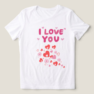 Cute I love you heart t-shirt