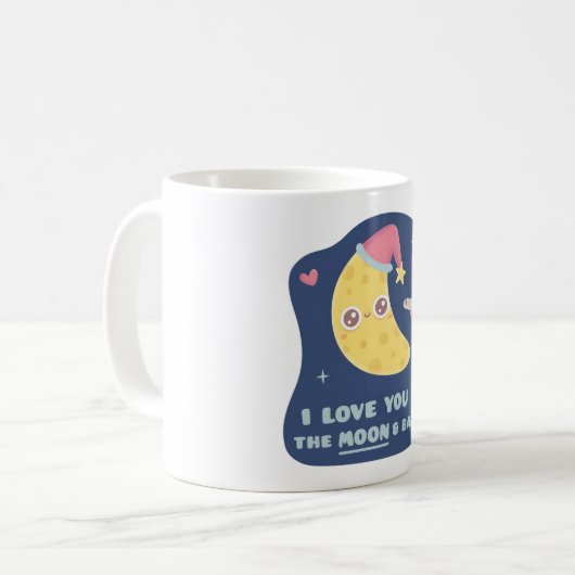 Cute I Love You To the Moon & Back Koffiemok (Voorkant links)