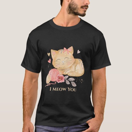 Cute I Meow you Cat T-Shirt (Voorkant)