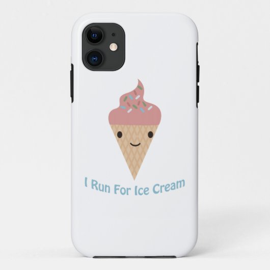 Cute I run op ijs Case-Mate iPhone Case (Achterkant)