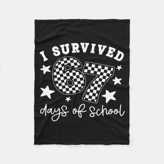 Cute I Survived 67 Days Of School Six Seven Meme T Fleece Deken (Voorkant)