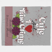 Cute & I ❤️ True Crime!–Black Dahlia Flower–Name Fleece Deken (Voorkant (Horizontaal))