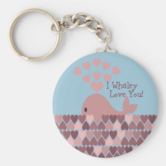 Cute I whaley love you! design Sleutelhanger (Voorkant)