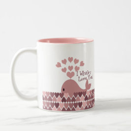 Cute I whaley love you! design Tweekleurige Koffiemok